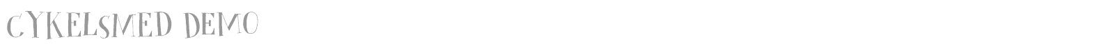 Cykelsmed font preview